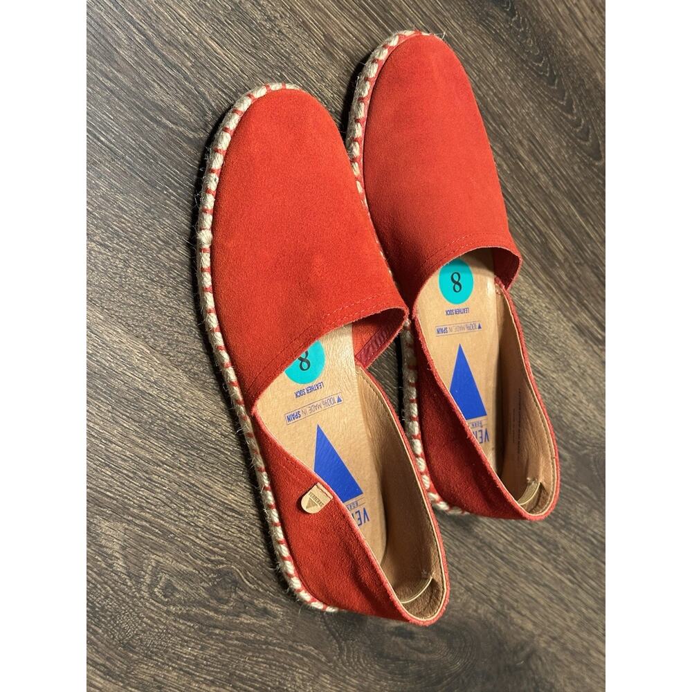 Verbenas Womens Flats Usa 8.5 EU 39 Espadrille Carmen Red Suede